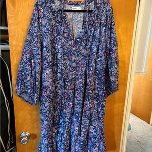 Sonoma Long Sleeve Floral Dress - Blue and Pink